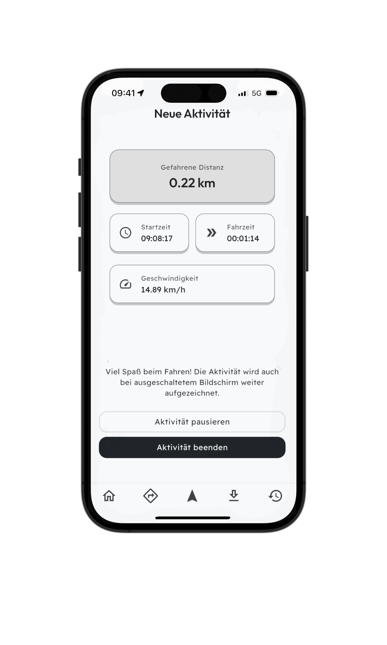 Neues Fahrten-Design